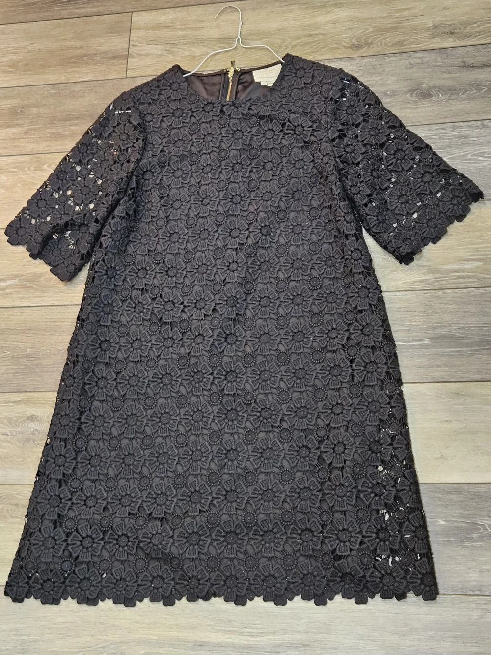 Kate Spade Black Daisy Lace Mini Dress Size 8 Feminine